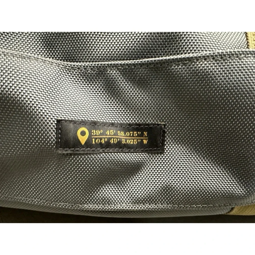 GOBI Duffel Bag Graphite Tan Webbing USA Made Ballistic Nylon Leather